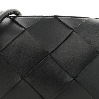 Bottega Veneta Lambskin Maxi Intrecciato Small Cassette Camera Bag Black 7 of 9
