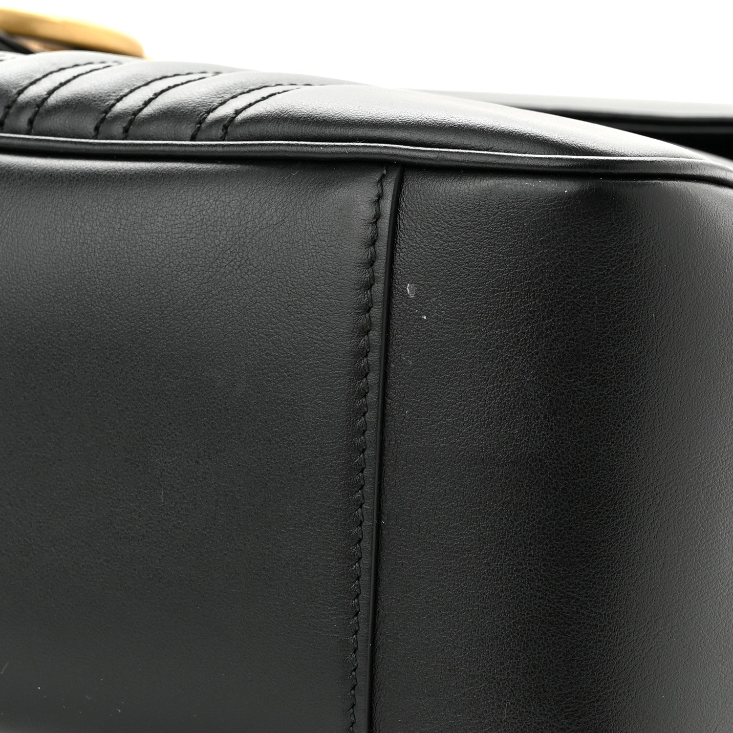 Gucci Calfskin Matelasse Large GG Marmont Shoulder Bag Black 11 of 11
