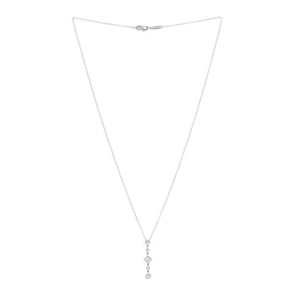 Tiffany Platinum Diamond Jazz Drop Pendant Necklace 3 of 5