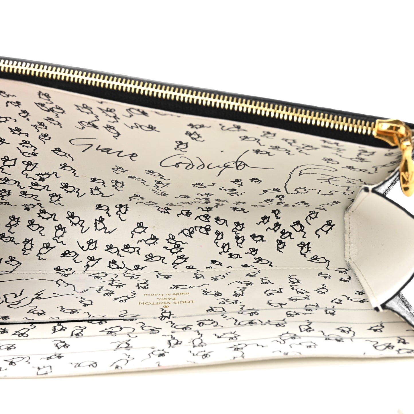 Catogram Twist Chain Wallet Black