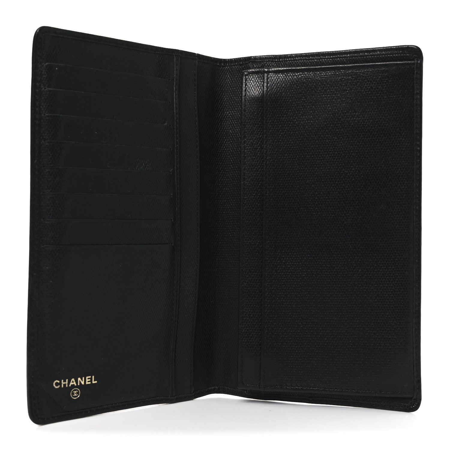 Chanel Grained Calfskin CC Button Yen Wallet Black 5 of 8