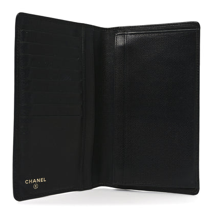 Chanel Grained Calfskin CC Button Yen Wallet Black 5 of 8