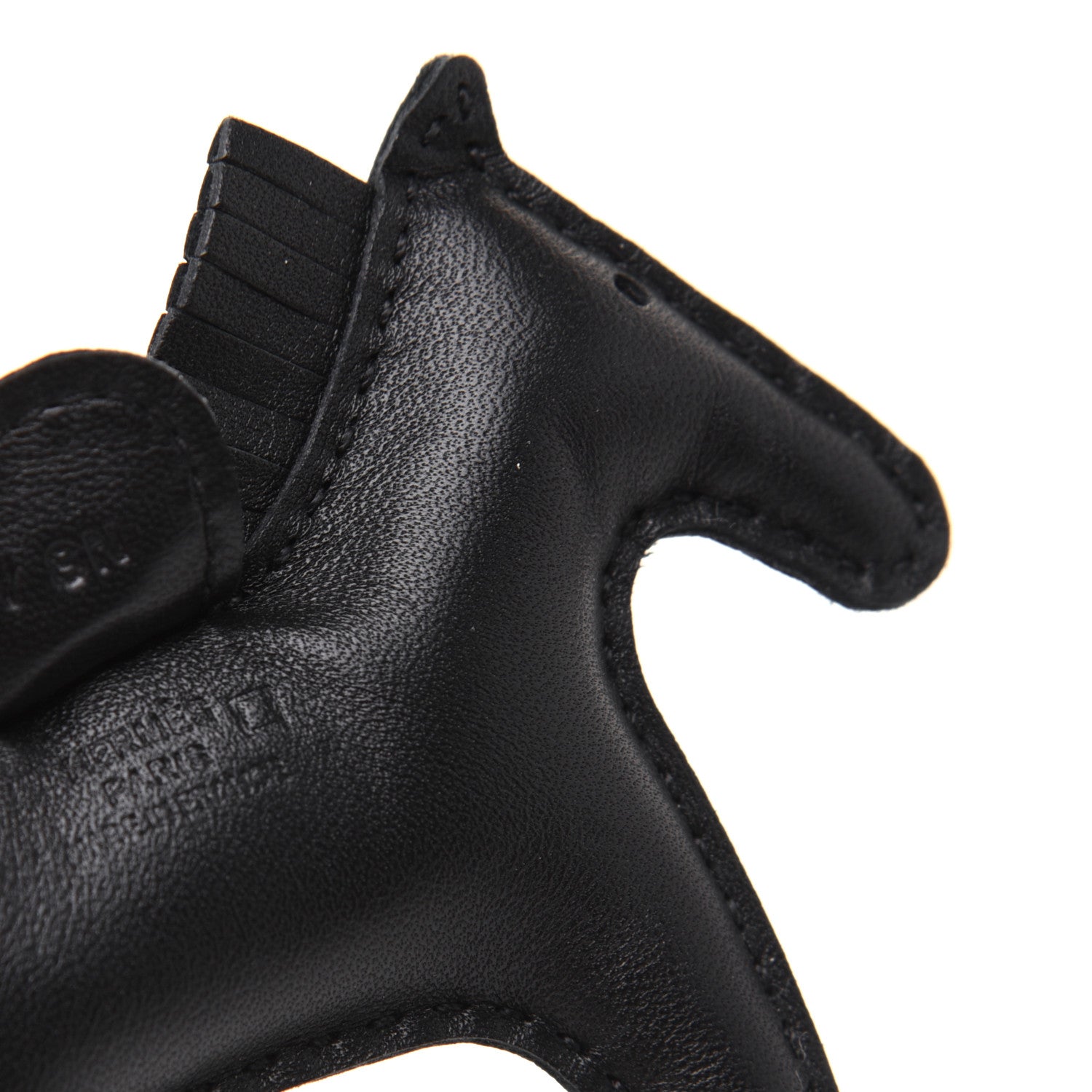 Hermes Milo Lambskin Matte Alligator Touch Grigri Rodeo Horse Bag Charm PM So Black 3 of 5