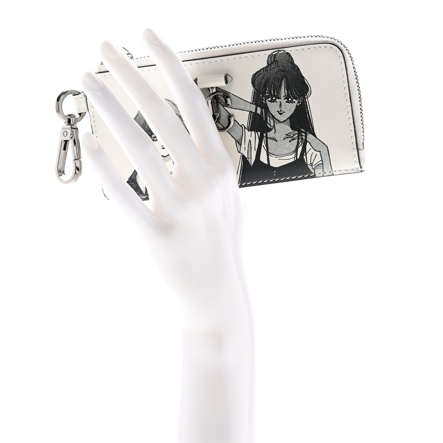 X SAILOR MOON Calfskin Setsuna Meio Hotaru Tomoe Lise Z Card Holder Black White