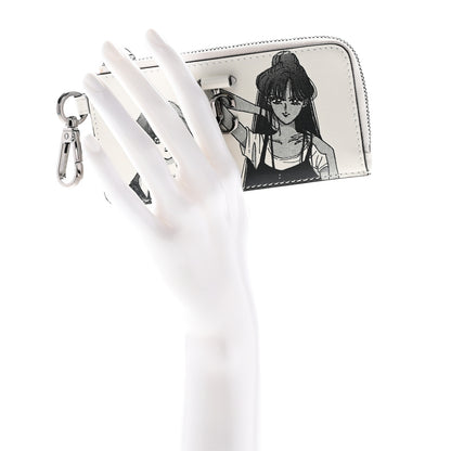 Jimmy Choo X SAILOR MOON Calfskin Setsuna Meio Hotaru Tomoe Lise Z Card Holder Black White 2 of 10