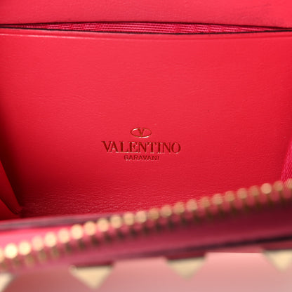 Valentino Garavani Calfskin Rockstud Zip Around Coin Case Card Holder Shadow Pink 6 of 8