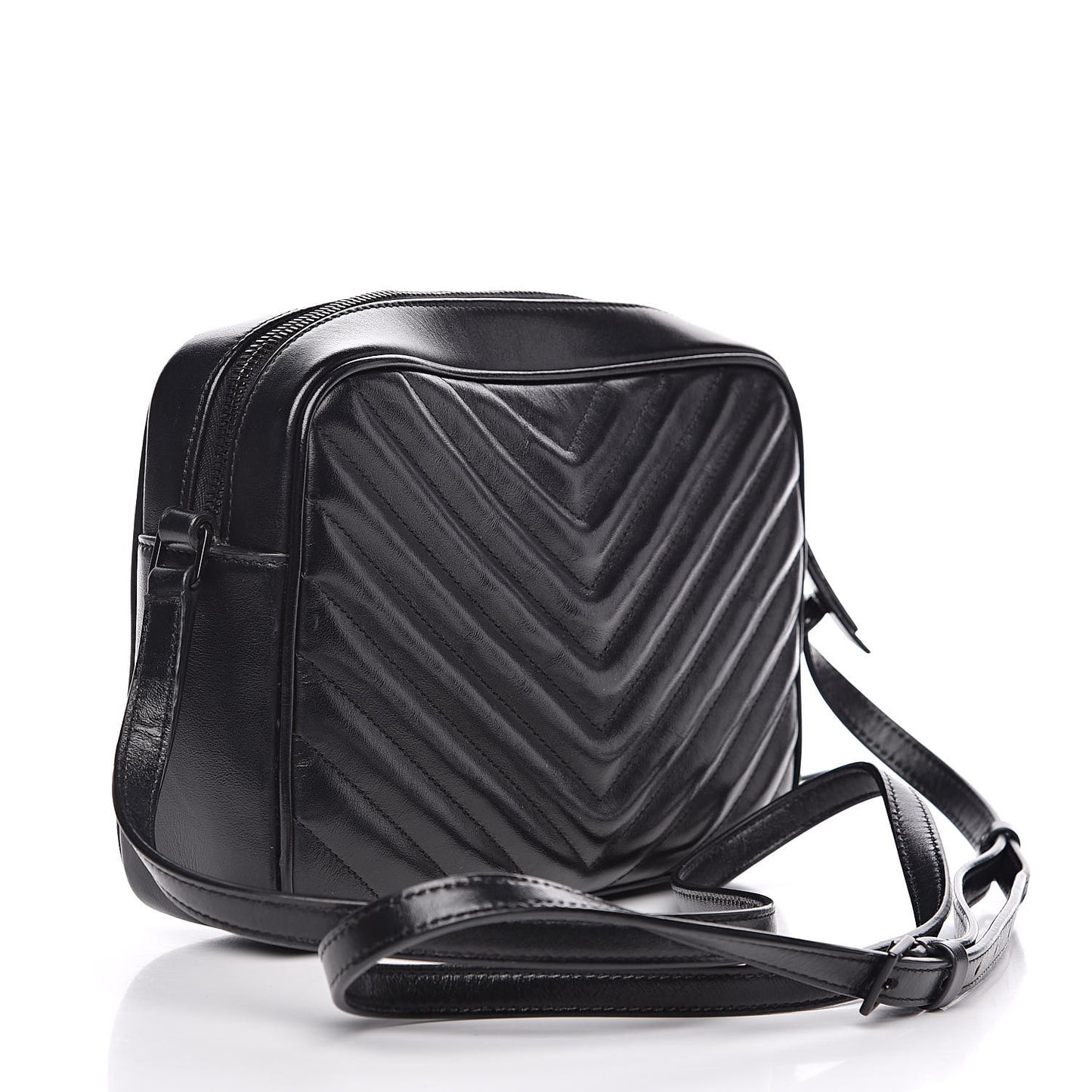 Calfskin Matelasse Monogram Lou Camera Bag Black