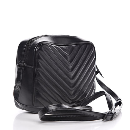 Saint Laurent Calfskin Matelasse Monogram Lou Camera Bag Black 3 of 12