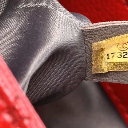 Chanel Caviar Quilted Grand Shopping Tote GST Red 7 of 10