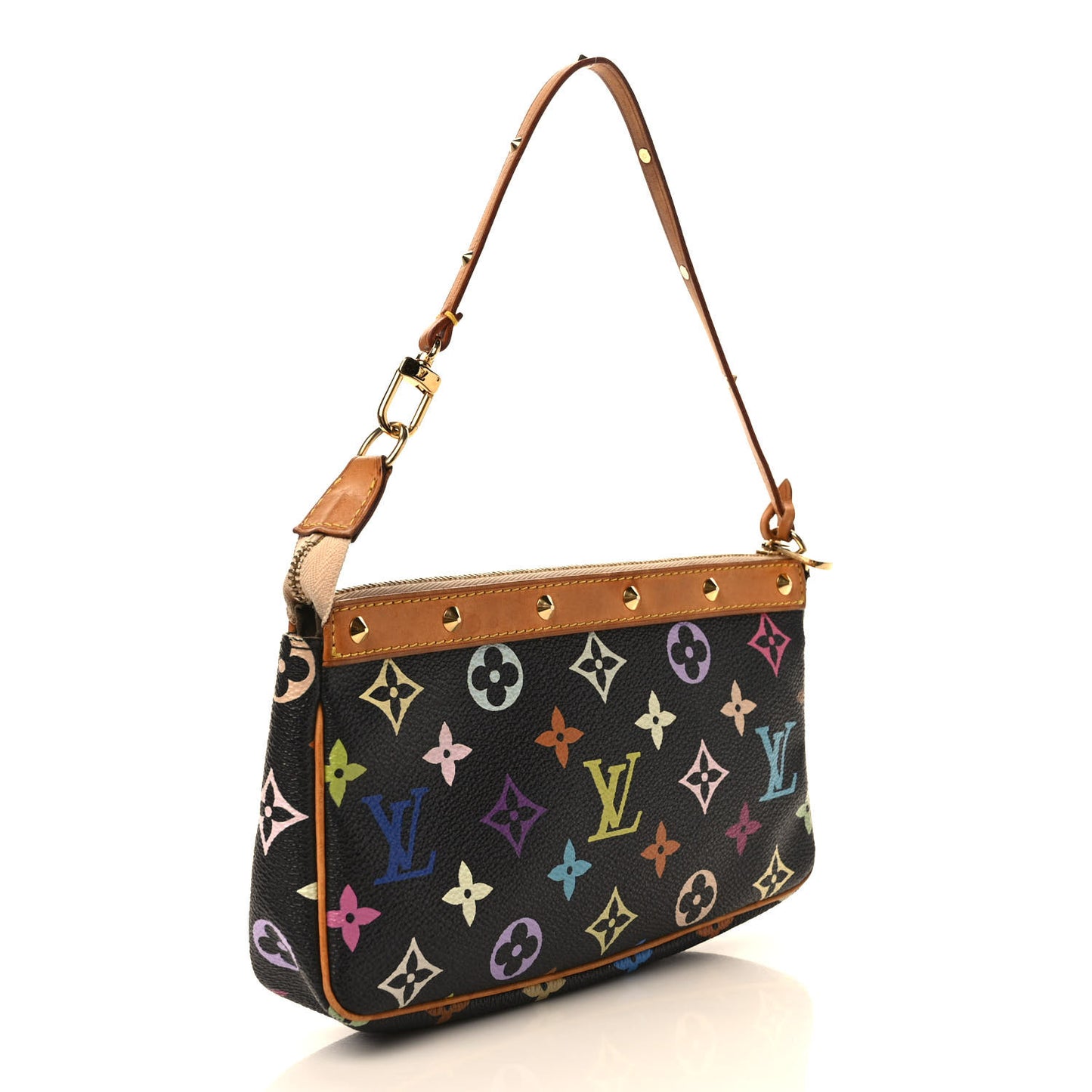 Monogram Multicolor Pochette Accessories Black