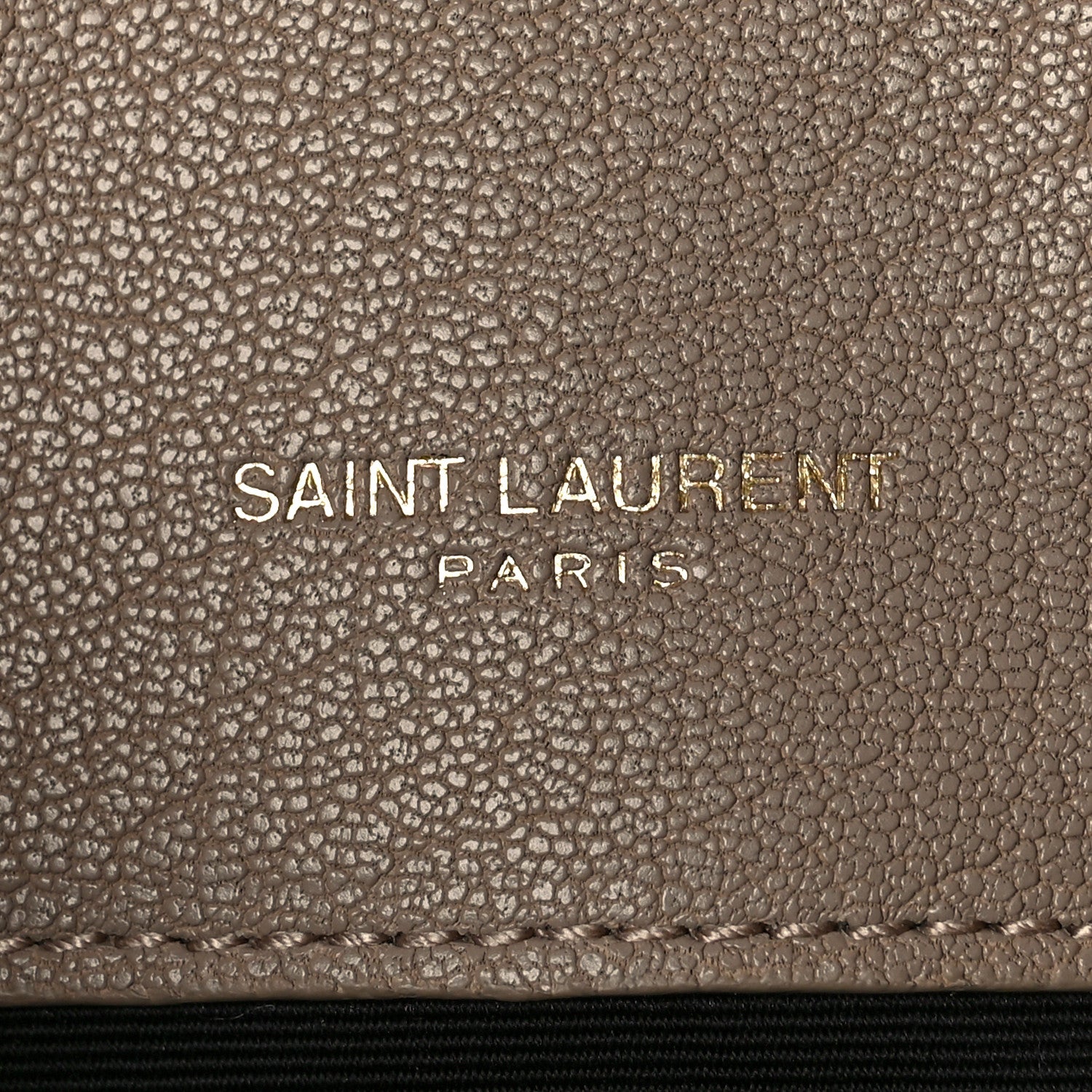 Saint Laurent Sheepskin Matelasse Chevron Monogram Medium College Bag Dark Beige 6 of 9