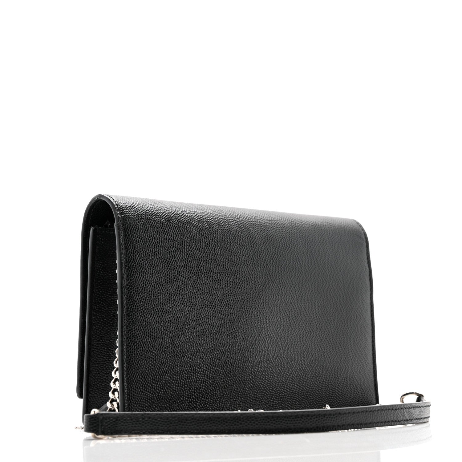 Saint Laurent Grain De Poudre Classic Monogram Kate Tassel Chain Wallet Black 3 of 13