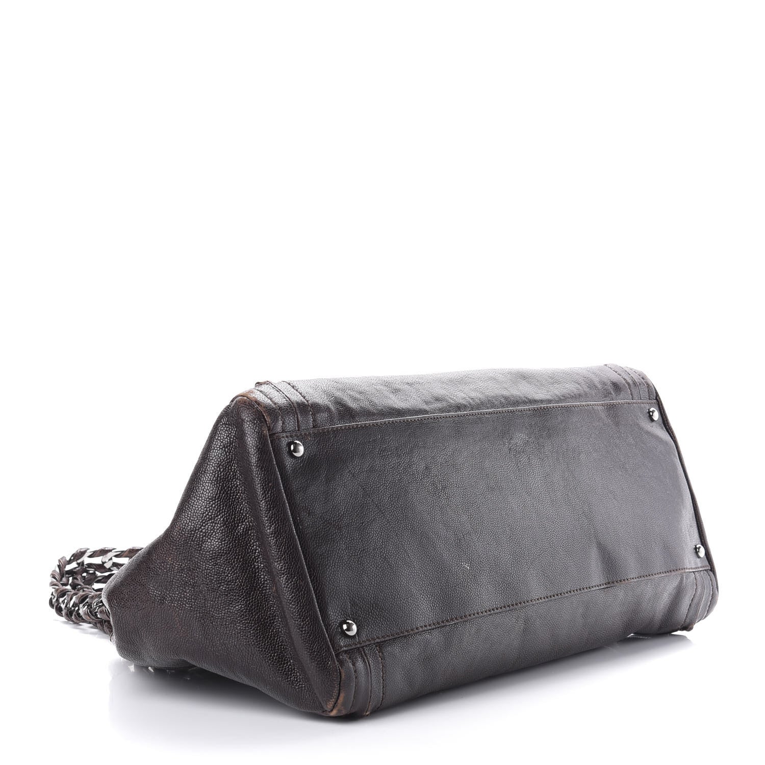 Chanel Glazed Caviar East West Modern Chain Tote Brown 4 of 13