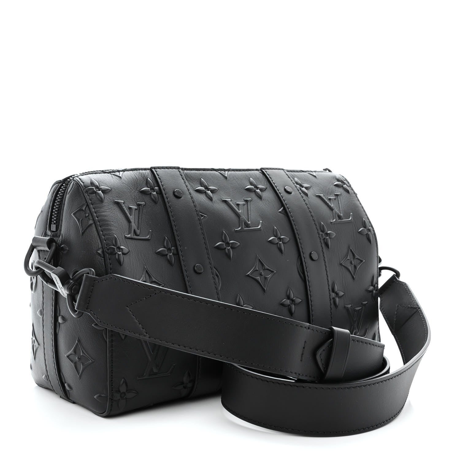 Louis Vuitton Monogram Seal City Keepall Black 3 of 9