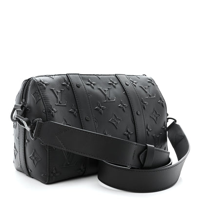 Louis Vuitton Monogram Seal City Keepall Black 3 of 9