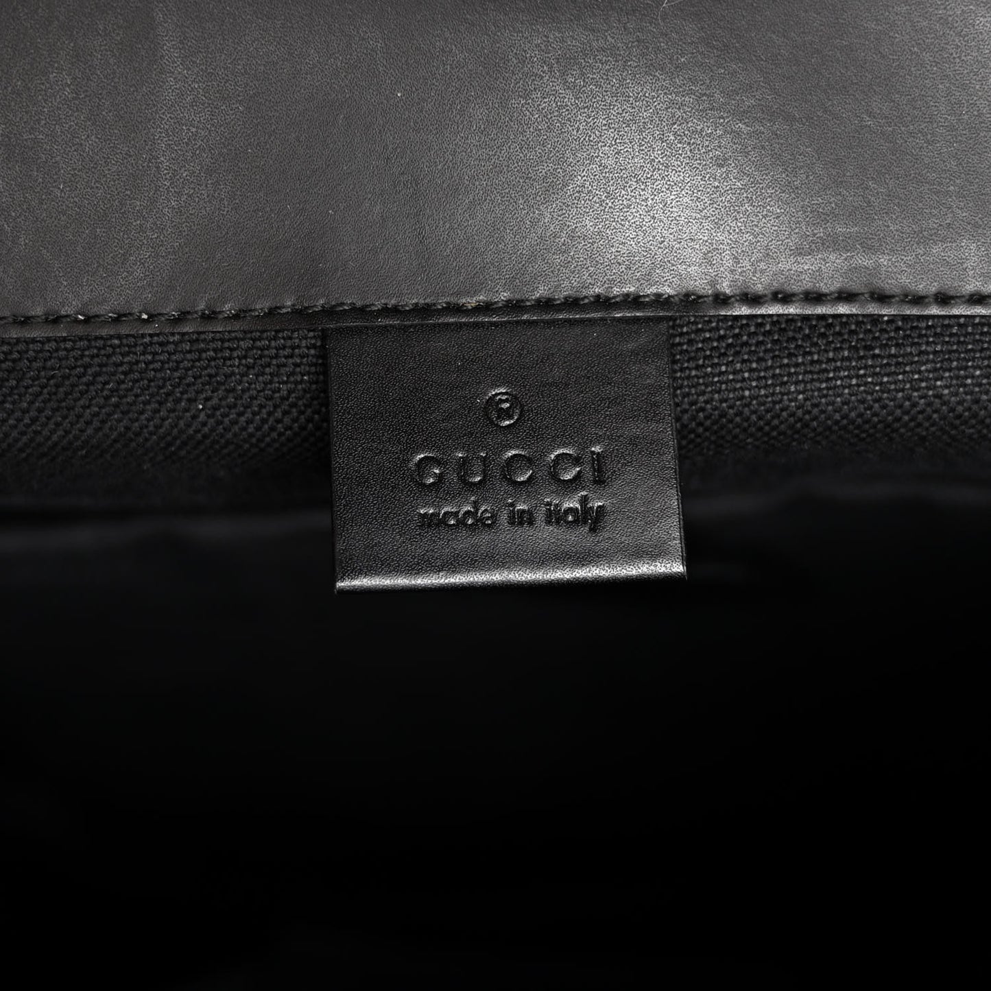 Soft GG Supreme Monogram Calfskin Web Double Buckle Backpack Black