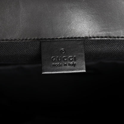 Gucci Soft GG Supreme Monogram Calfskin Web Double Buckle Backpack Black 6 of 10