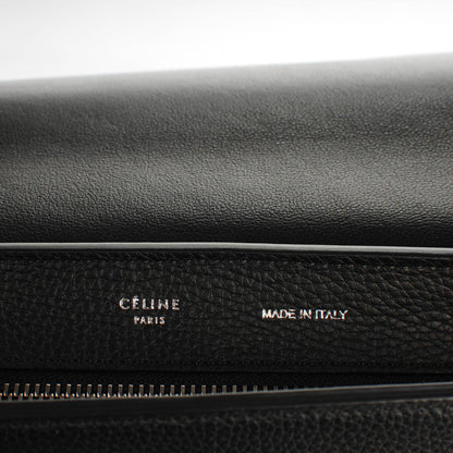 Celine Drummed Calfskin Suede Medium Trapeze Black 5 of 7