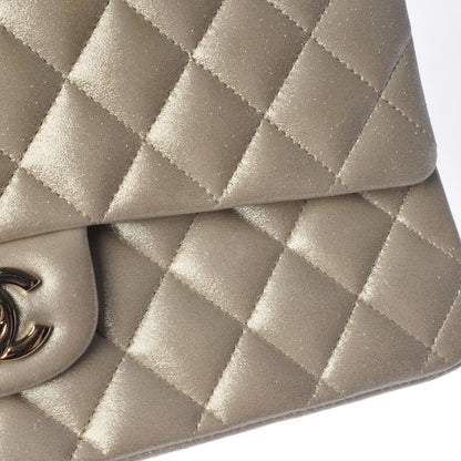 Chanel Iridescent Calfskin Medium Double Flap Light Gold 12 of 13