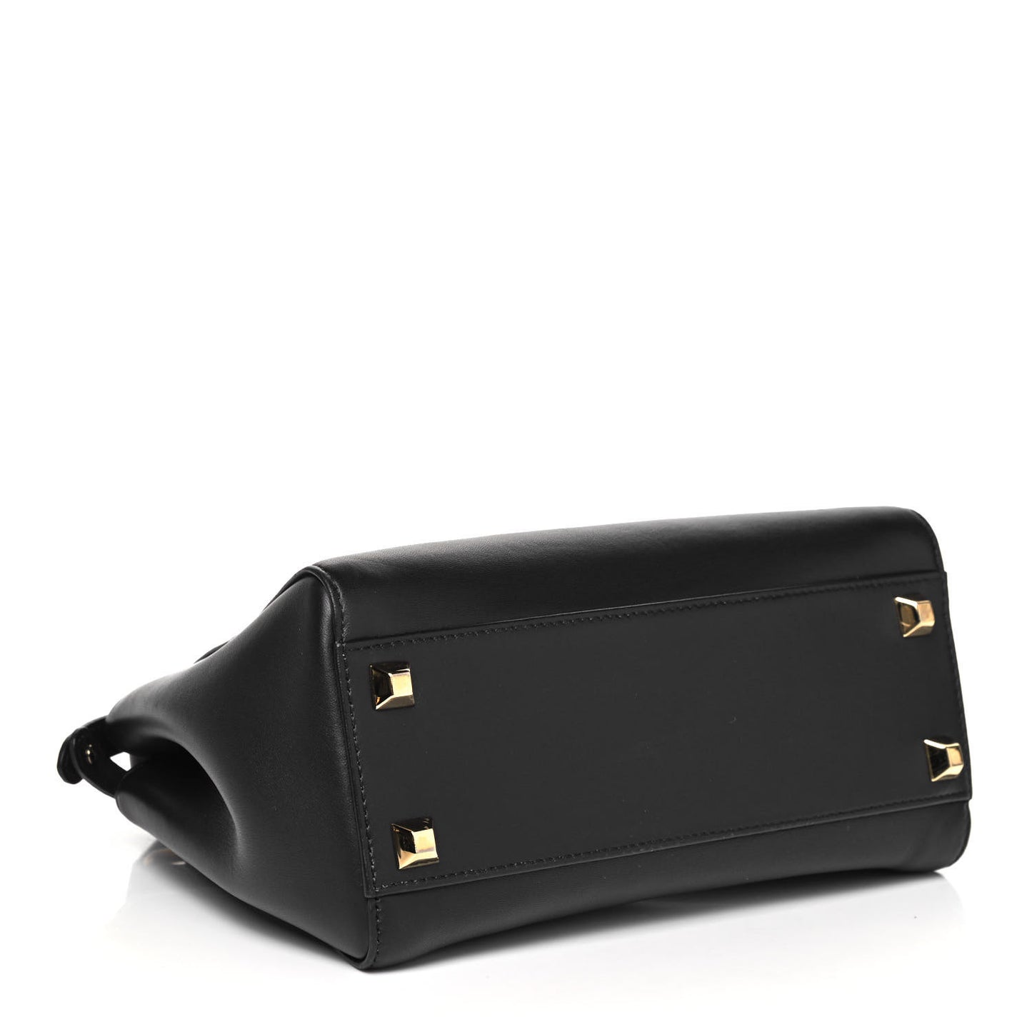Nappa Studded Mini Peekaboo Iconic Satchel Black