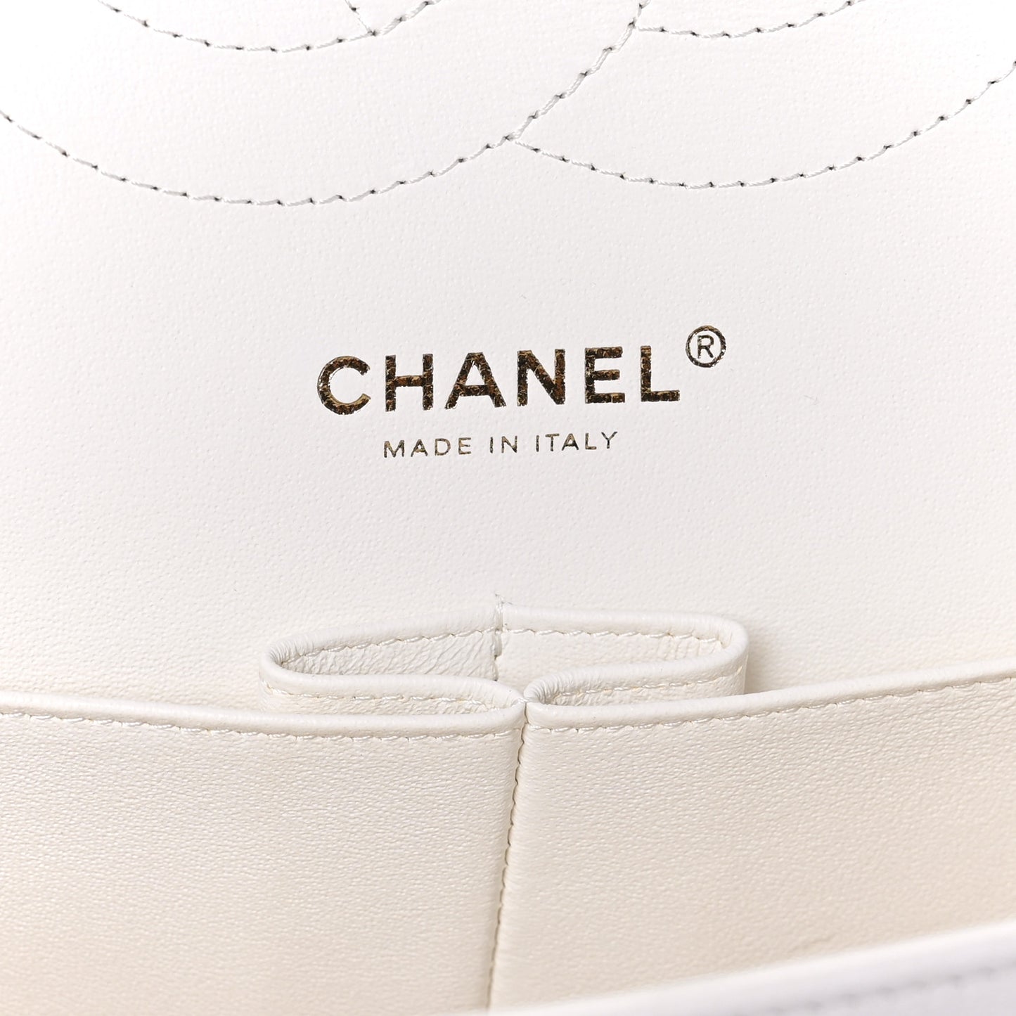 Caviar Quilted Jumbo Double Flap White