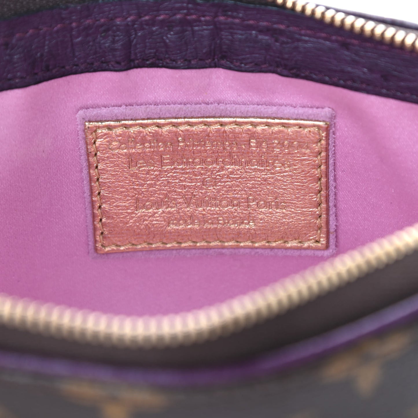 Monogram Suede Ostrich Les Extraordinaires Pochette