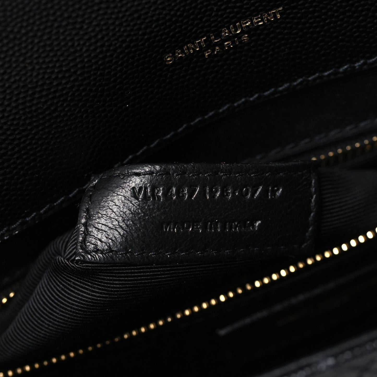Grain De Poudre Textured Mixed Matelasse Large Triquilt Monogram Satchel Black