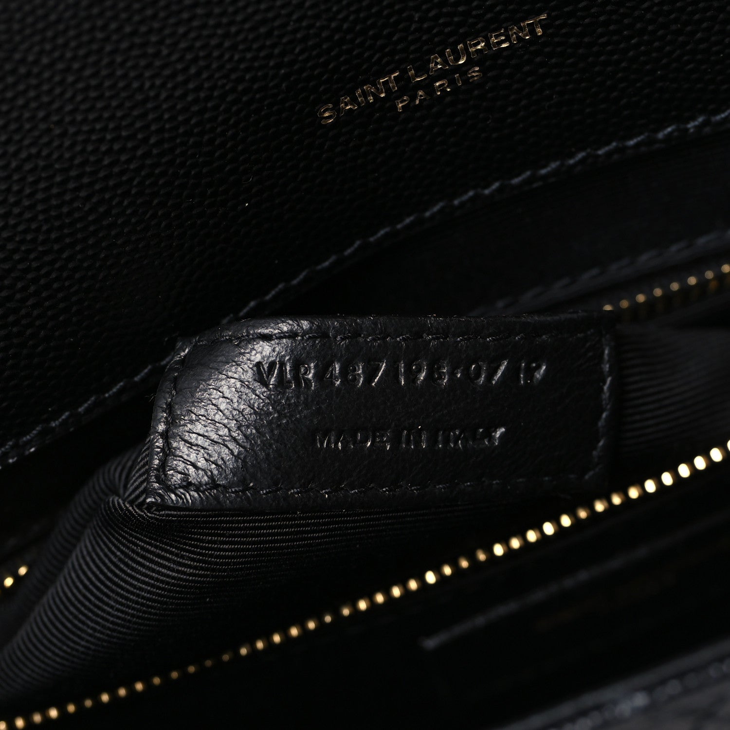 Saint Laurent Grain De Poudre Textured Mixed Matelasse Large Triquilt Monogram Satchel Black 6 of 8