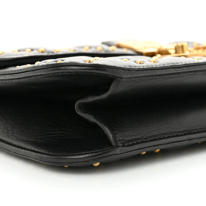 Christian Dior Lambskin Cannage Studded Large Dioraddict Flap Bag Black 9 of 11