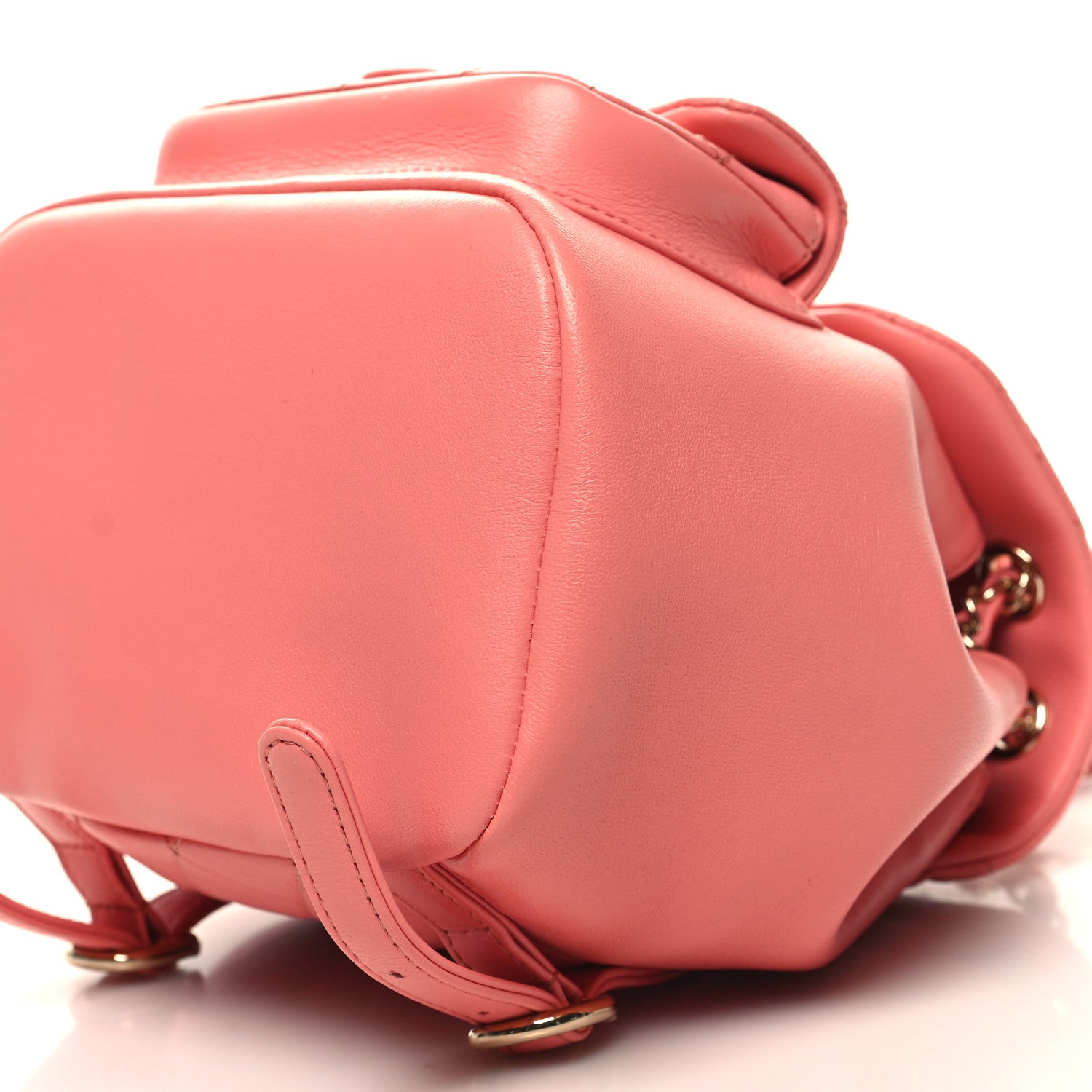 Chanel Lambskin Quilted Small Duma Drawstring Backpack Pink 10 of 10