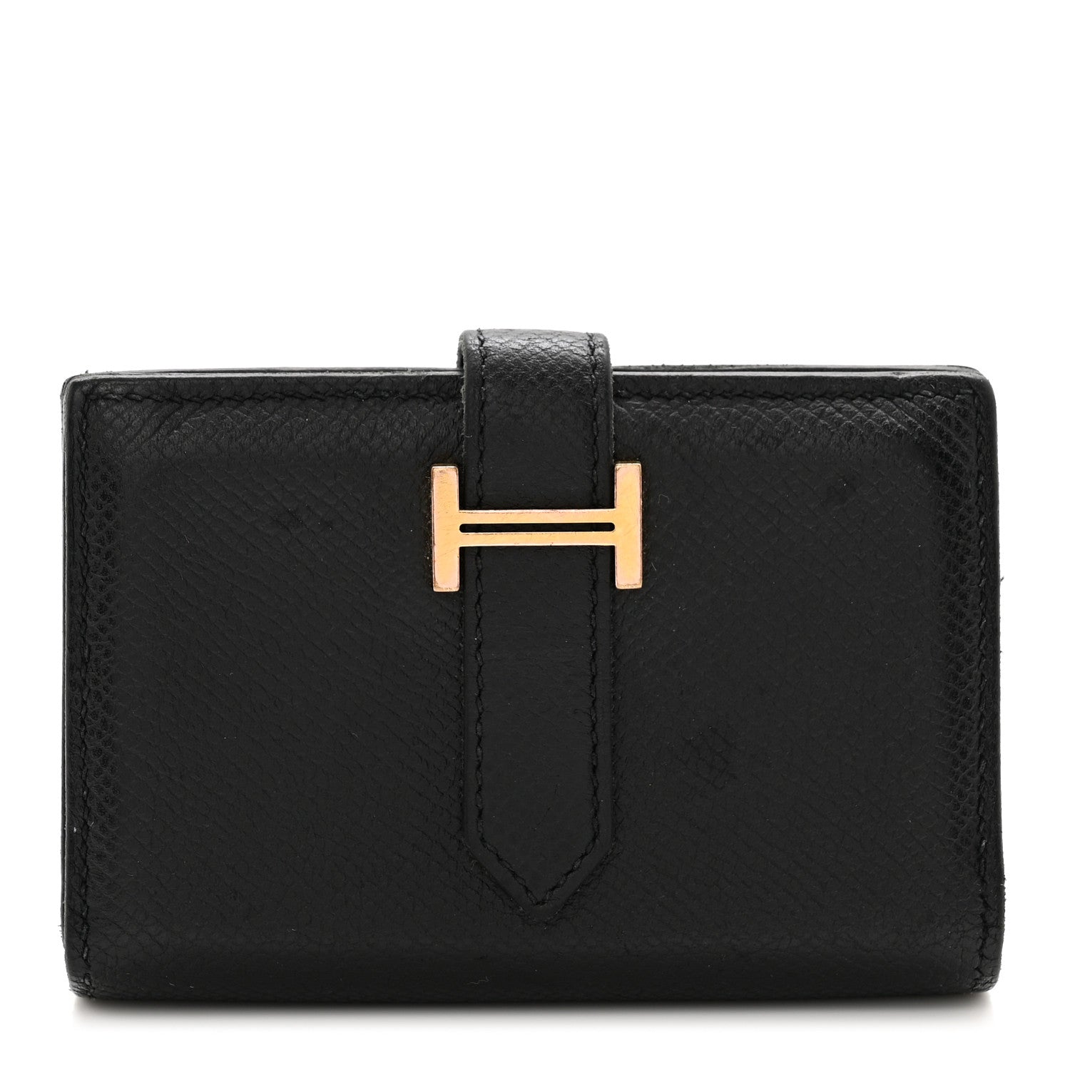 Hermes Epsom Mini Bearn Wallet Black 1 of 7