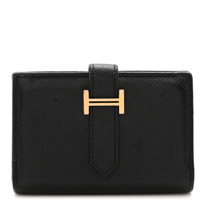 Hermes Epsom Mini Bearn Wallet Black 1 of 7
