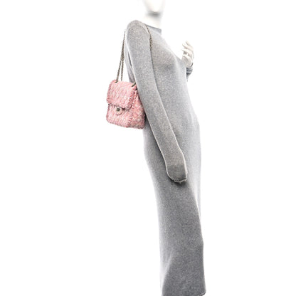 Chanel Tweed Braid Mini Reissue Square Flap Pink White 2 of 11