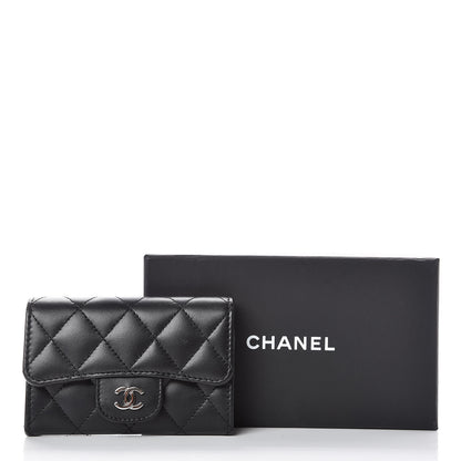 Chanel Lambskin Quilted Flap Card Holder Black 11 of 11