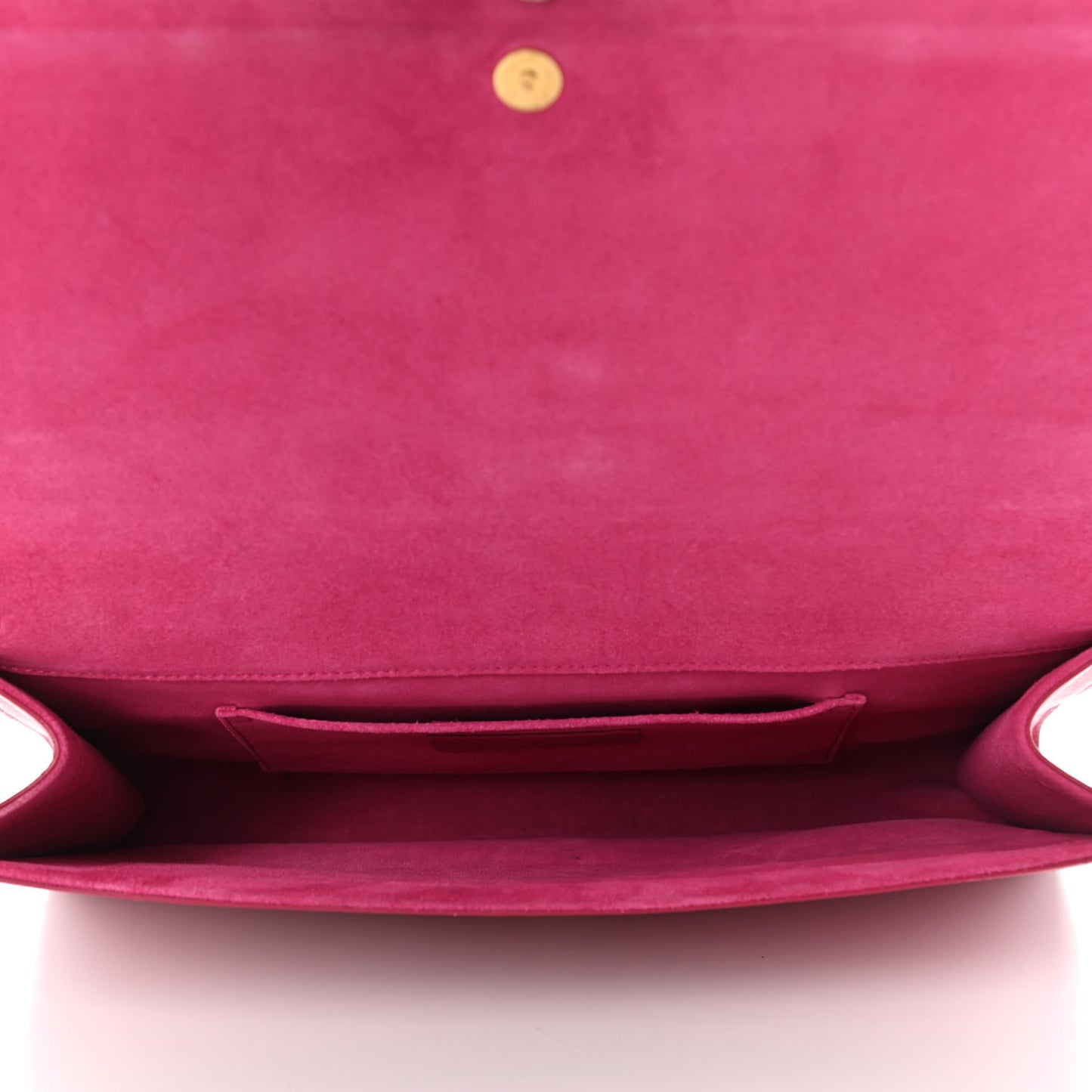Calfskin Classic Y Ligne Clutch Fuchsia