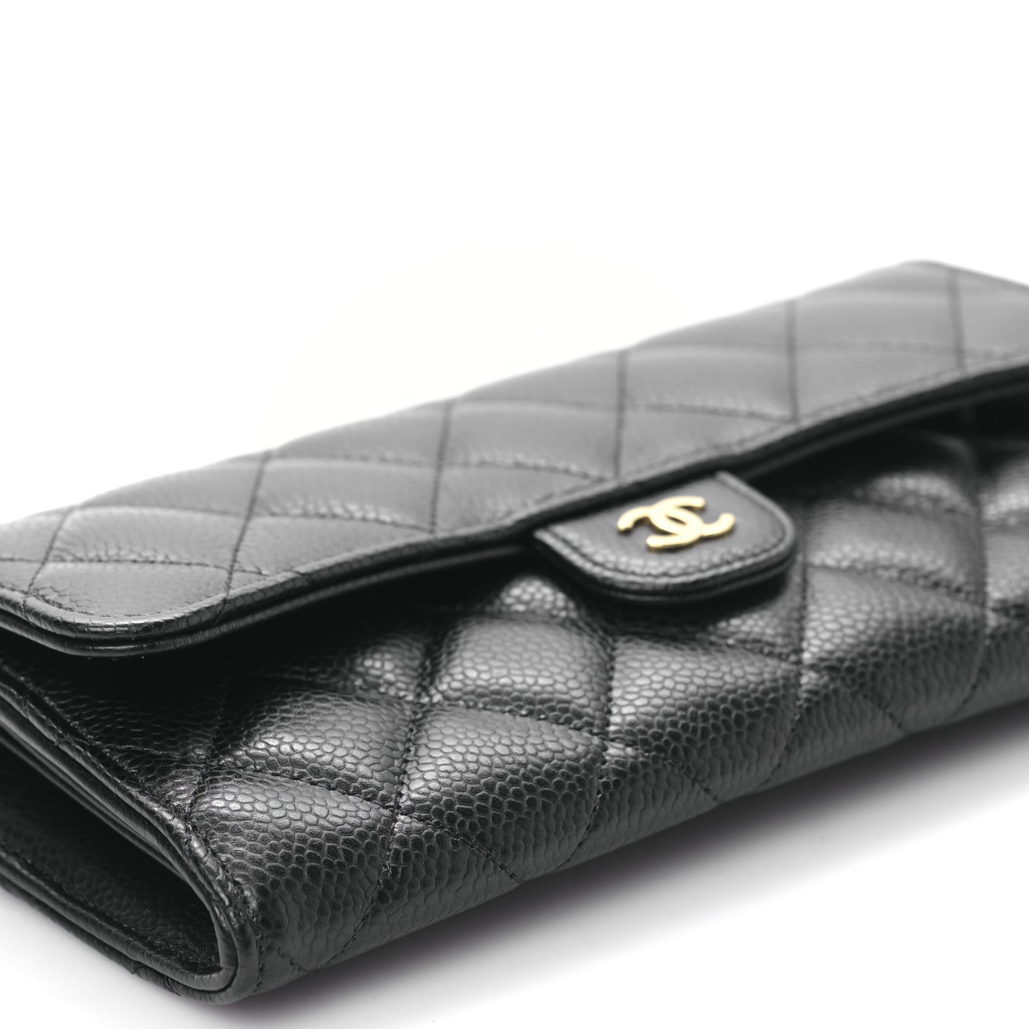 Chanel Caviar Quilted Long Flap Wallet Black 9 of 10