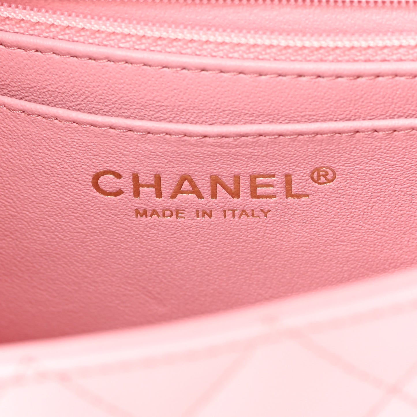 Lambskin Quilted Mini Rectangular Flap Pink
