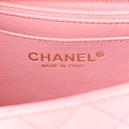 Chanel Lambskin Quilted Mini Rectangular Flap Pink 5 of 10