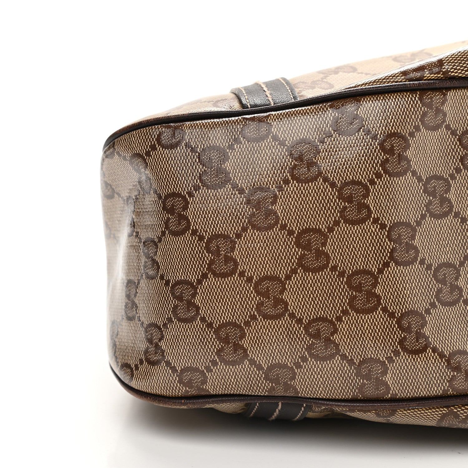 Gucci Crystal Monogram Duchessa Flap Shoulder Bag Dark Brown 7 of 9