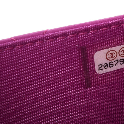 Chanel Lambskin Quilted Boy Wallet On Chain WOC Dark Pink 8 of 8