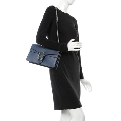 Gucci Dollar Calfskin Crystal Small Dionysus Shoulder Bag Blue Agata Montana Sapphire 2 of 7