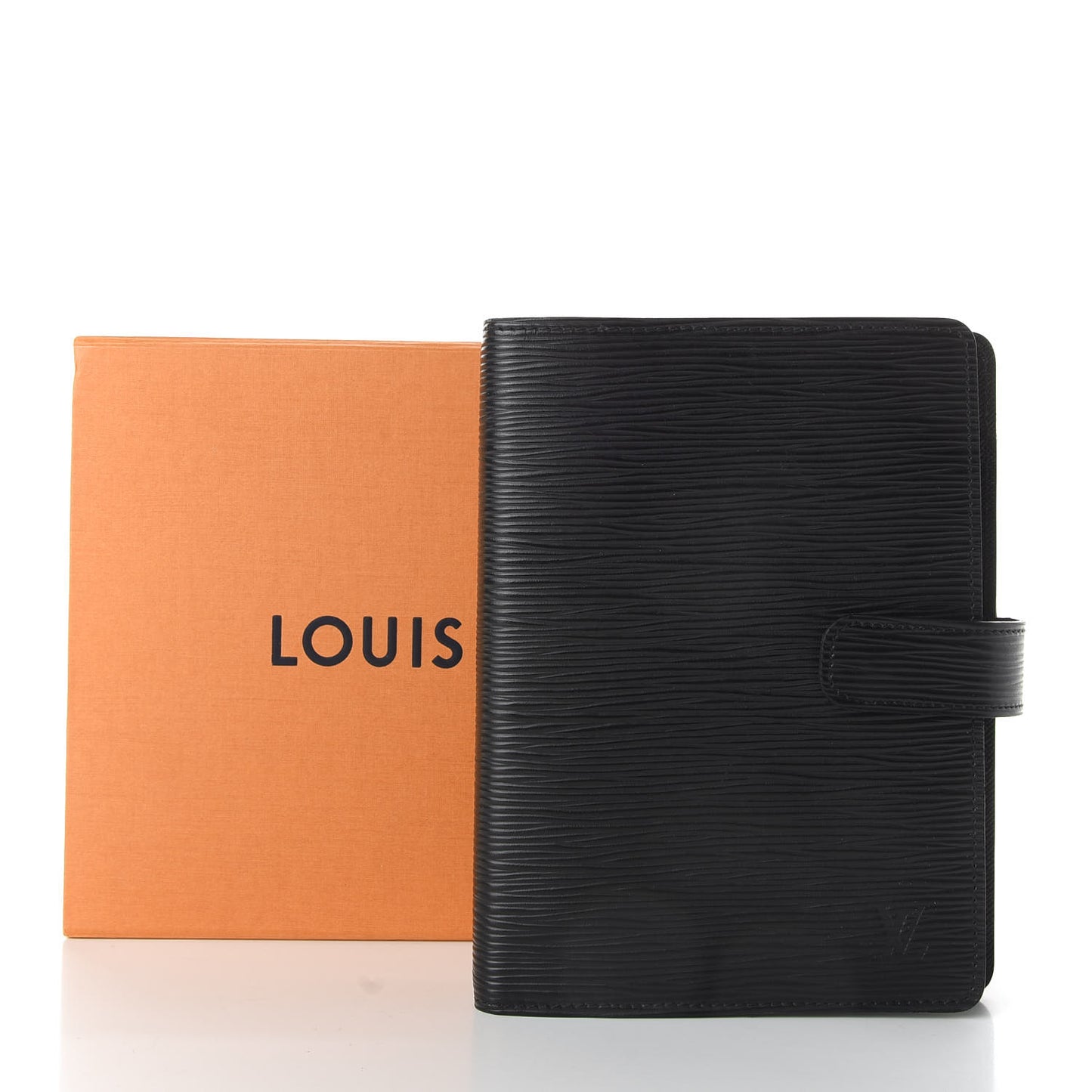 Epi Medium Ring Agenda Cover Black