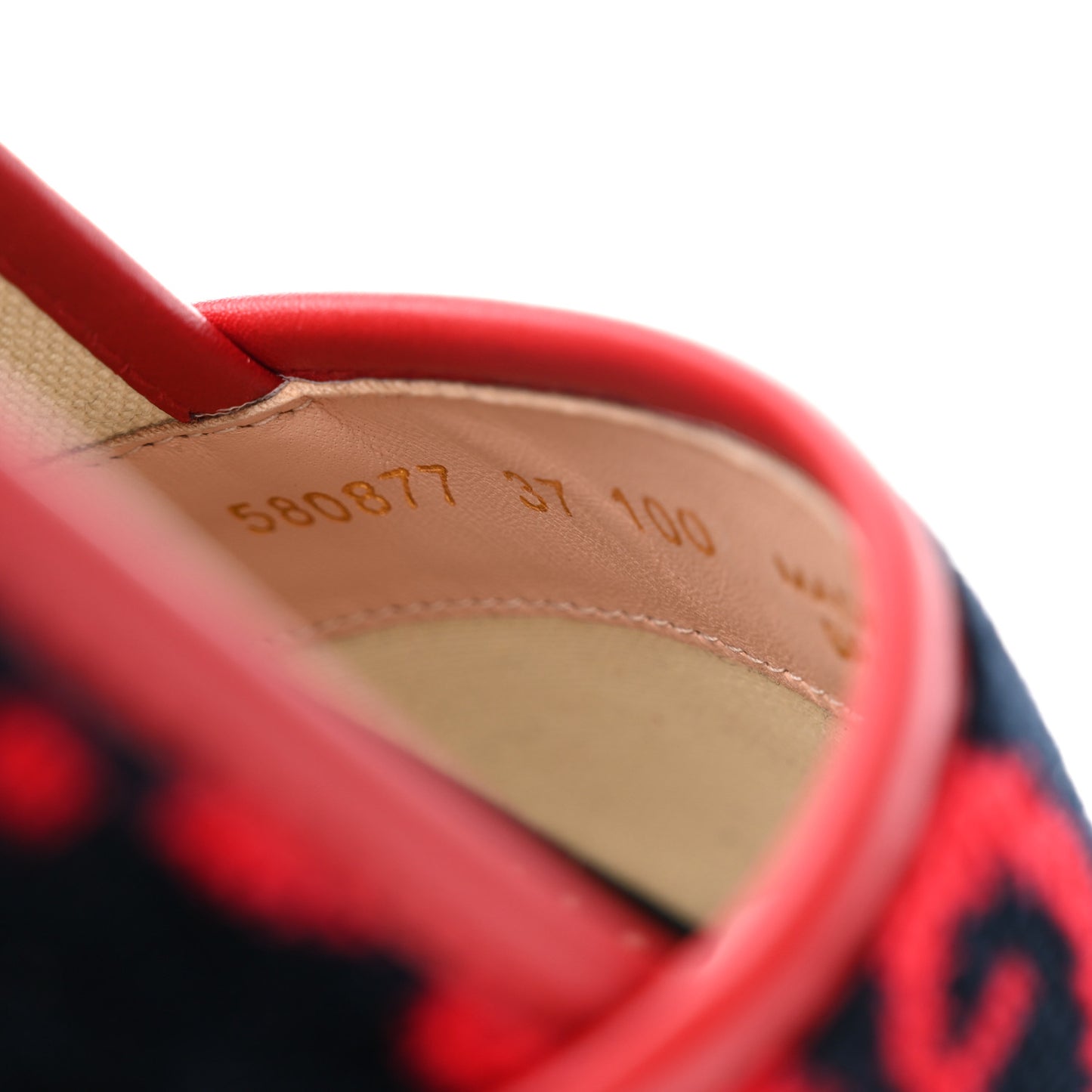 Terry Cloth GG Monogram Espadrilles 37 Blue Red