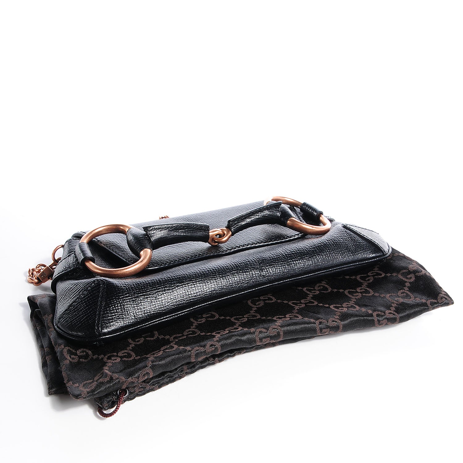 Gucci Leather Horsebit Clutch Black 4 of 8