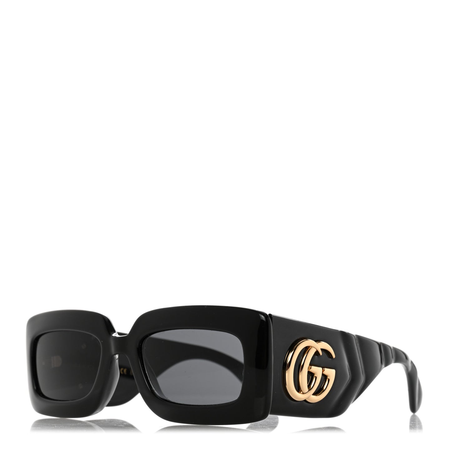 Acetate Rectangular Sunglasses GG0811S Black