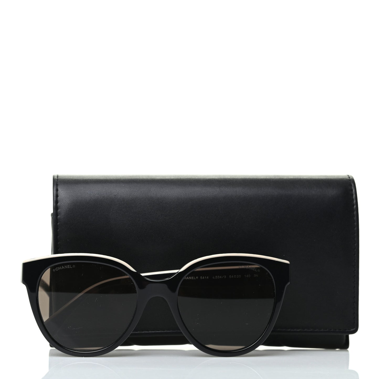 Acetate CC Butterfly Sunglasses 5414 Black Beige