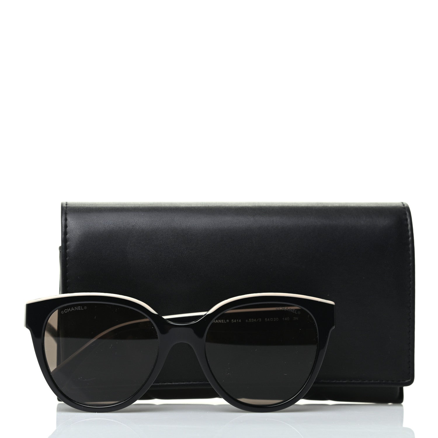 Chanel Acetate CC Butterfly Sunglasses 5414 Black Beige 9 of 9