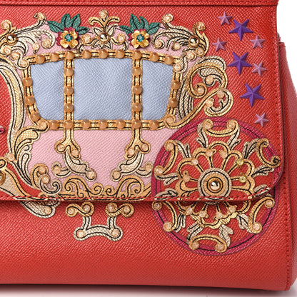 Dolce & Gabbana Dauphine Embellished Medium Miss Sicily Satchel Rosso 9 of 10