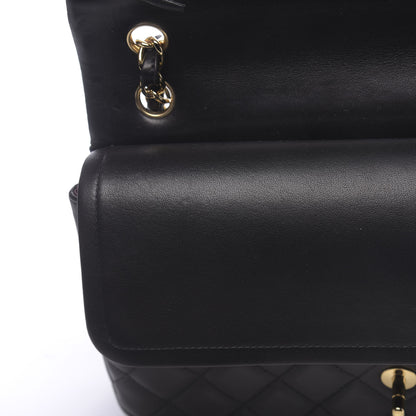 Chanel Lambskin Quilted Jumbo Double Flap Black 9 of 13