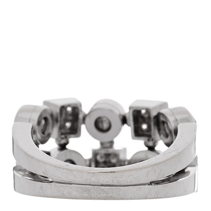 Bulgari 18K White Gold Diamond Lucia Ring 53 6.5 3 of 5
